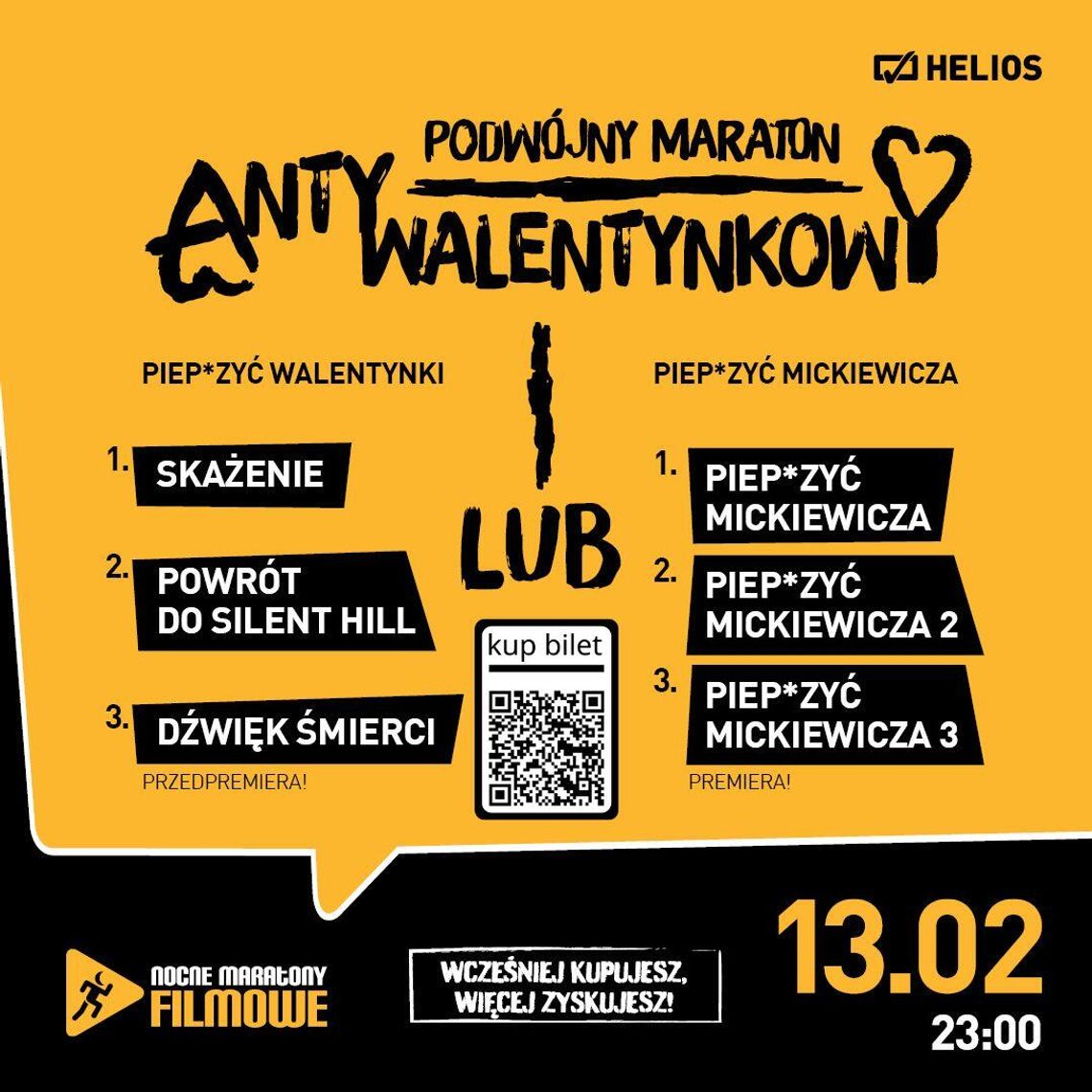 Maraton Antywalentynkowy  13 lutego 2026