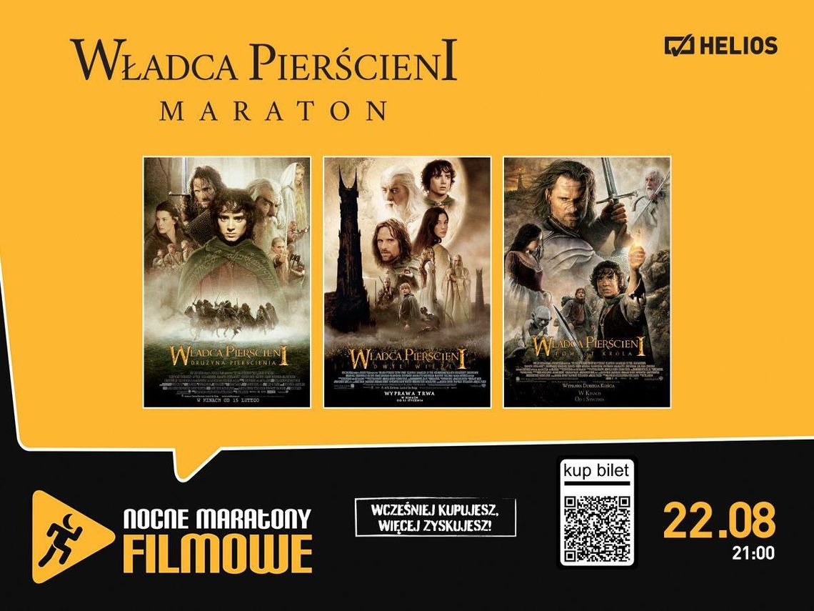 Maraton „Władcy Pierścieni” w kinie Helios Tomaszów – Noc pełna magii i przygód Maraton „Władcy Pierścieni” w kinie Helios Tomaszów – Noc pełna magii i przygód