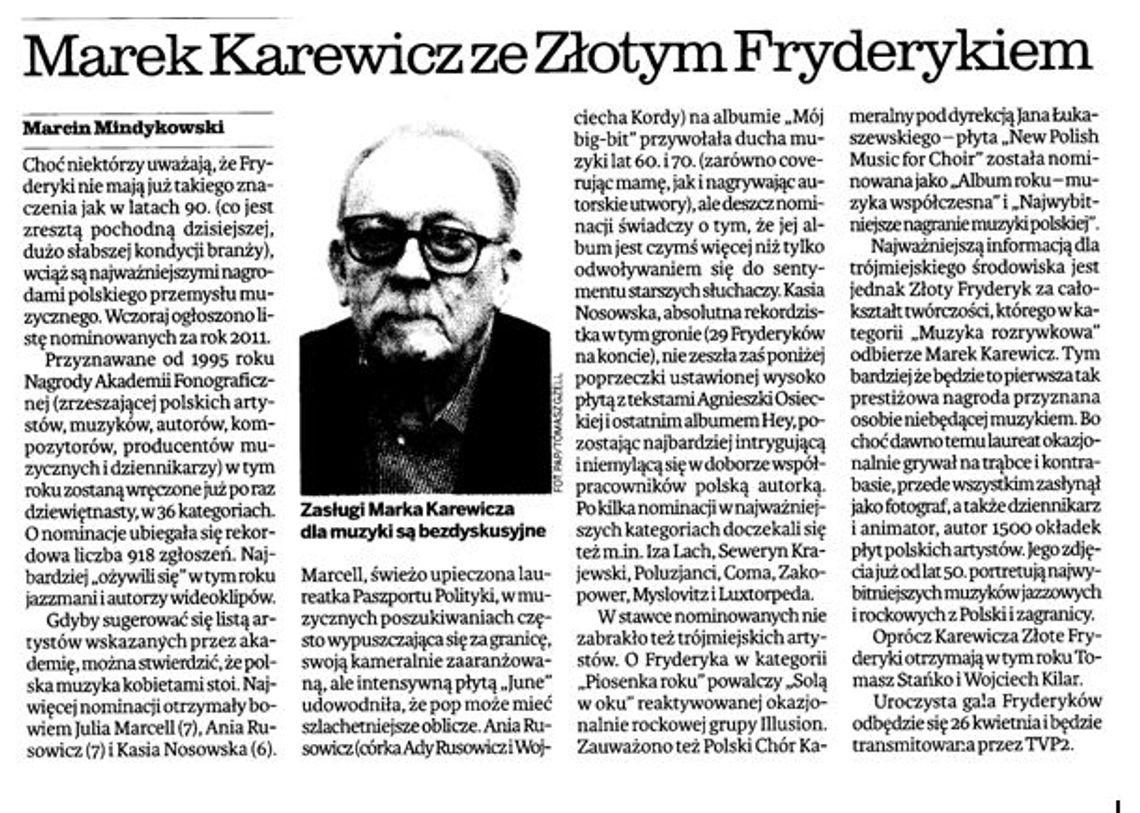 Marek Karewicz – Złoty Fryderyk w Tomaszowie Maz. (1)