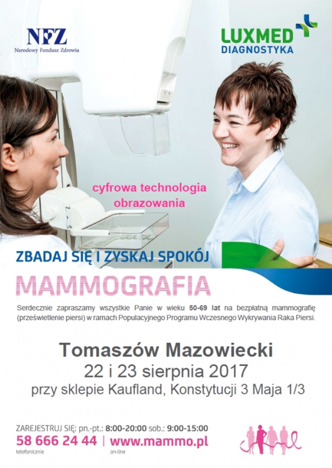 Masz 50-69 lat? Zrobiłaś już mammografię? Teraz masz okazję