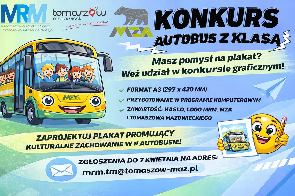 Masz pomysł na plakat? Weź udział w konkursie „Autobus z klasą”!