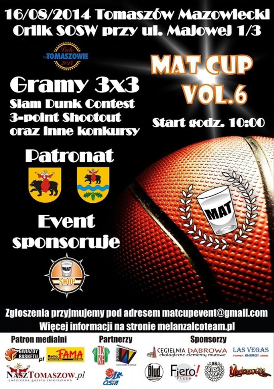 MAT CUP Vol.6 - Wielkie koszykarskie granie powraca do Tomaszowa !