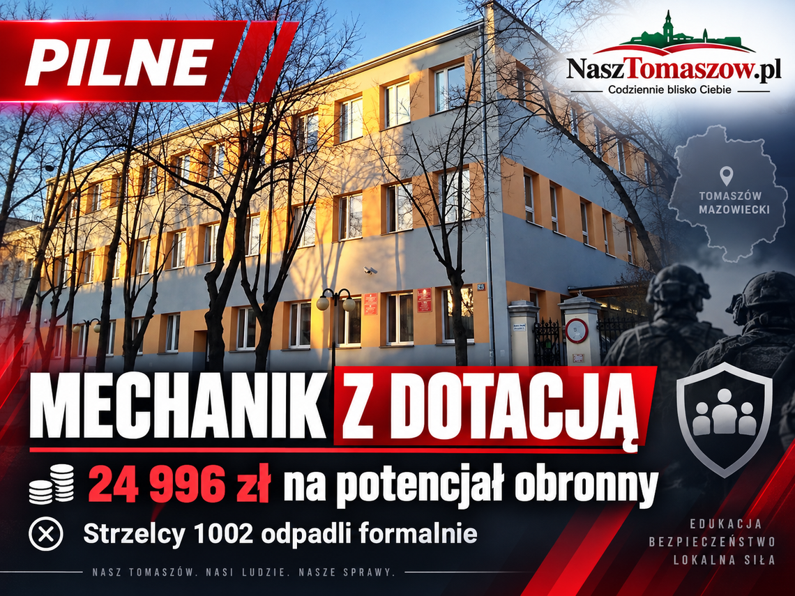 Mechanik dostał prawie 25 tys. zł na budowę potencjału obronnego. Tomaszowscy strzelcy odpadli formalnie