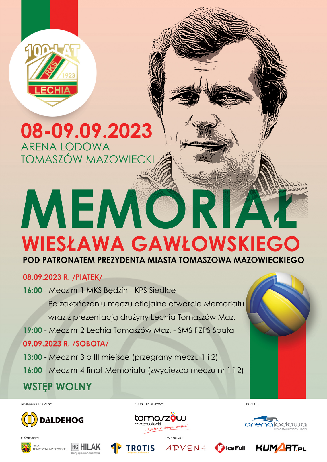 MEMORIAŁ WIESŁAWA GAWŁOWSKIEGO POD PATRONATEM PREZYDENTA MIASTA TOMASZOWA MAZOWIECKIEGO