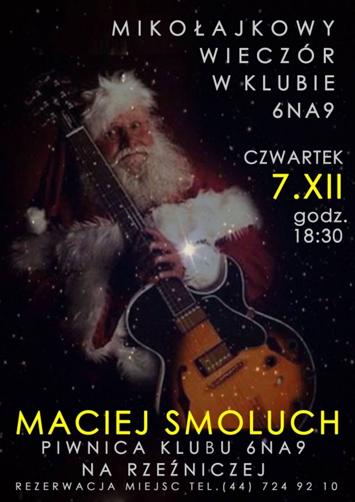 Mikołaj z gitarą w klubie 6x9 Mikołaj z gitarą w klubie 6x9