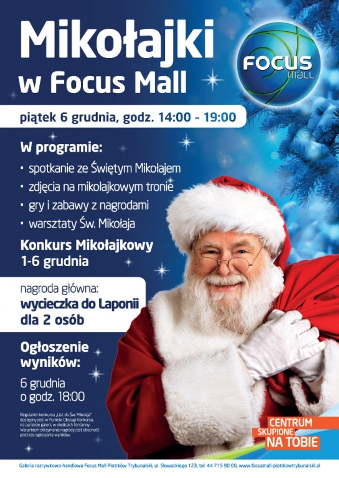 Mikołajki pełne atrakcji w galerii Focus Mall Piotrków Trybunalski