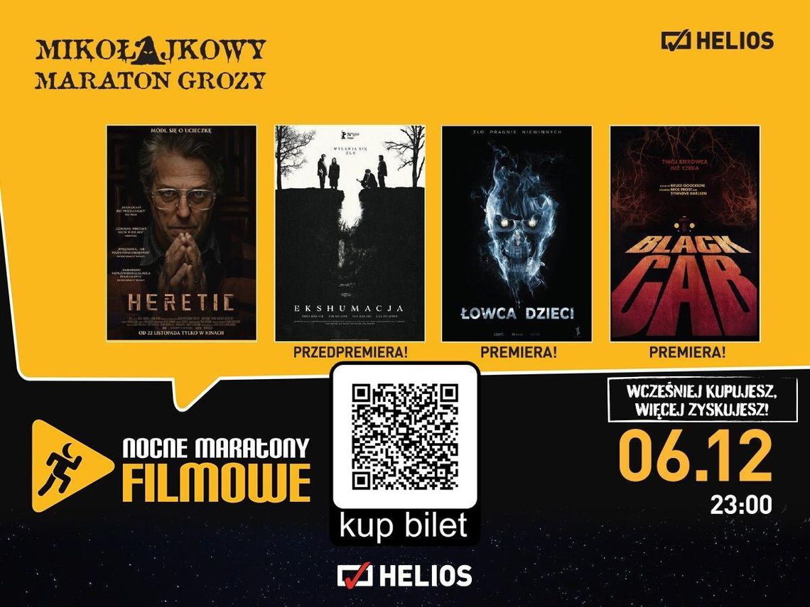 Mikołajkowy Maraton Grozy  już w najbliższy piątek w kinach Helios