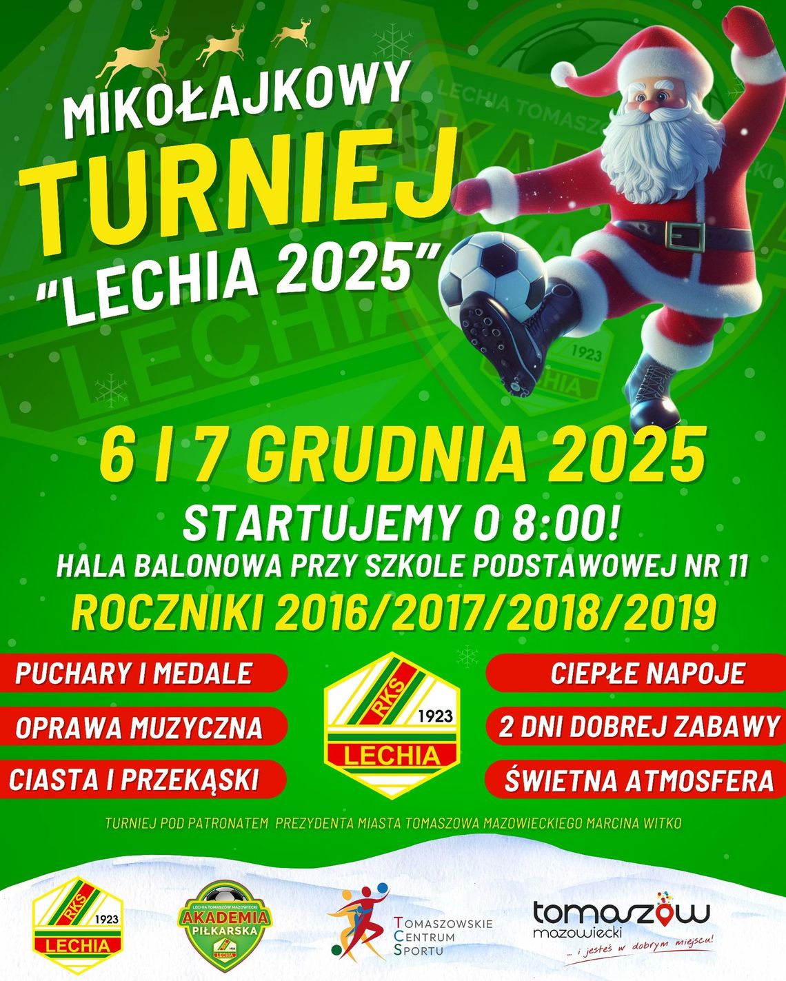 Mikołajkowy Turniej Lechia 2025 pod patronatem prezydenta Marcina Witko Mikołajkowy Turniej Lechia 2025 pod patronatem prezydenta Marcina Witko