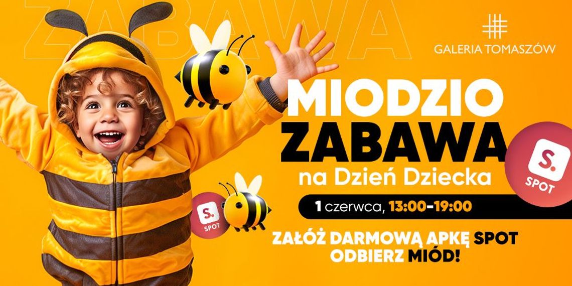 Miodzio zabawa na Dzień Dziecka w Galerii Tomaszów