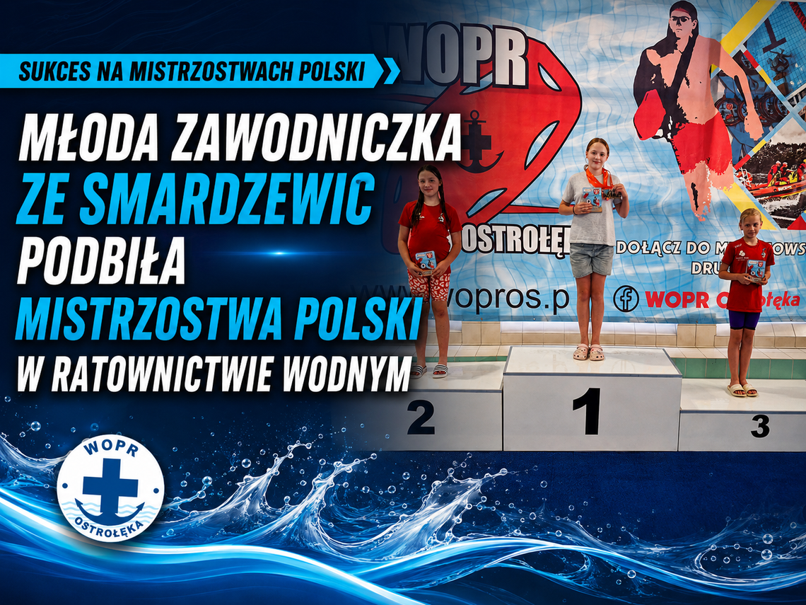 Młoda zawodniczka ze Smardzewic podbiła mistrzostwa Polski w ratownictwie wodnym Młoda zawodniczka ze Smardzewic podbiła mistrzostwa Polski w ratownictwie wodnym