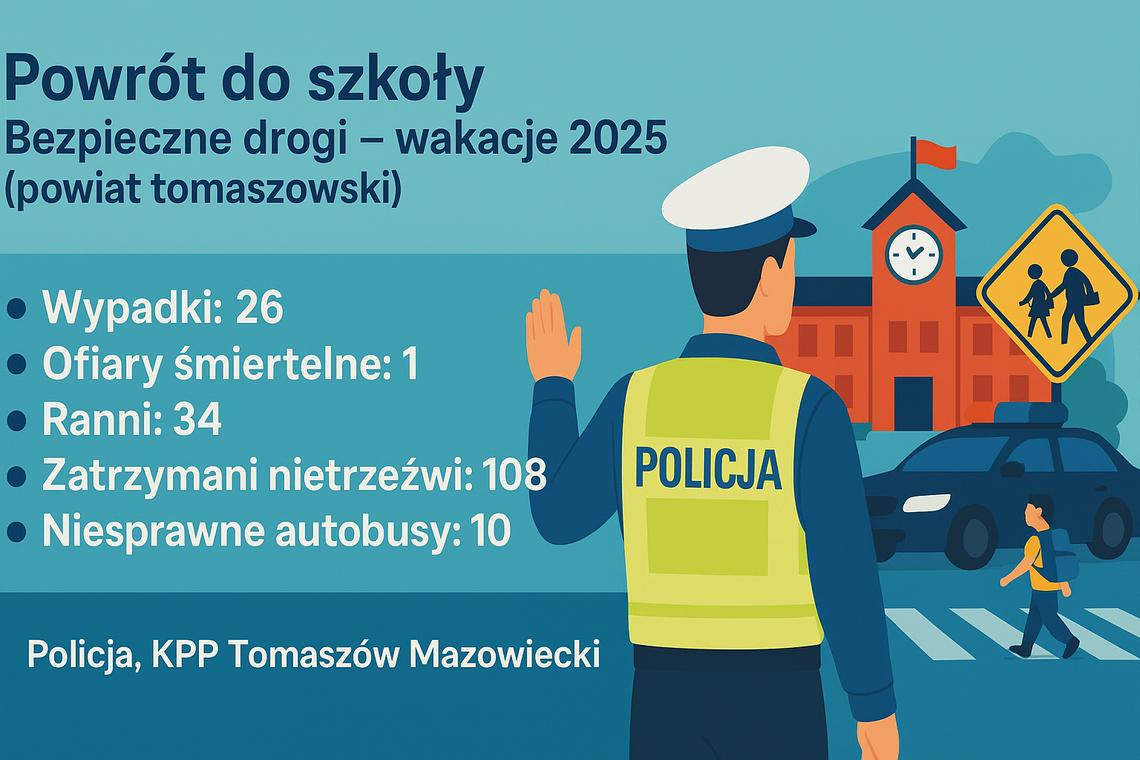 Mniej wypadków w powiecie tomaszowskim. Jak wypadamy na tle Łódzkiego i całej Polski?