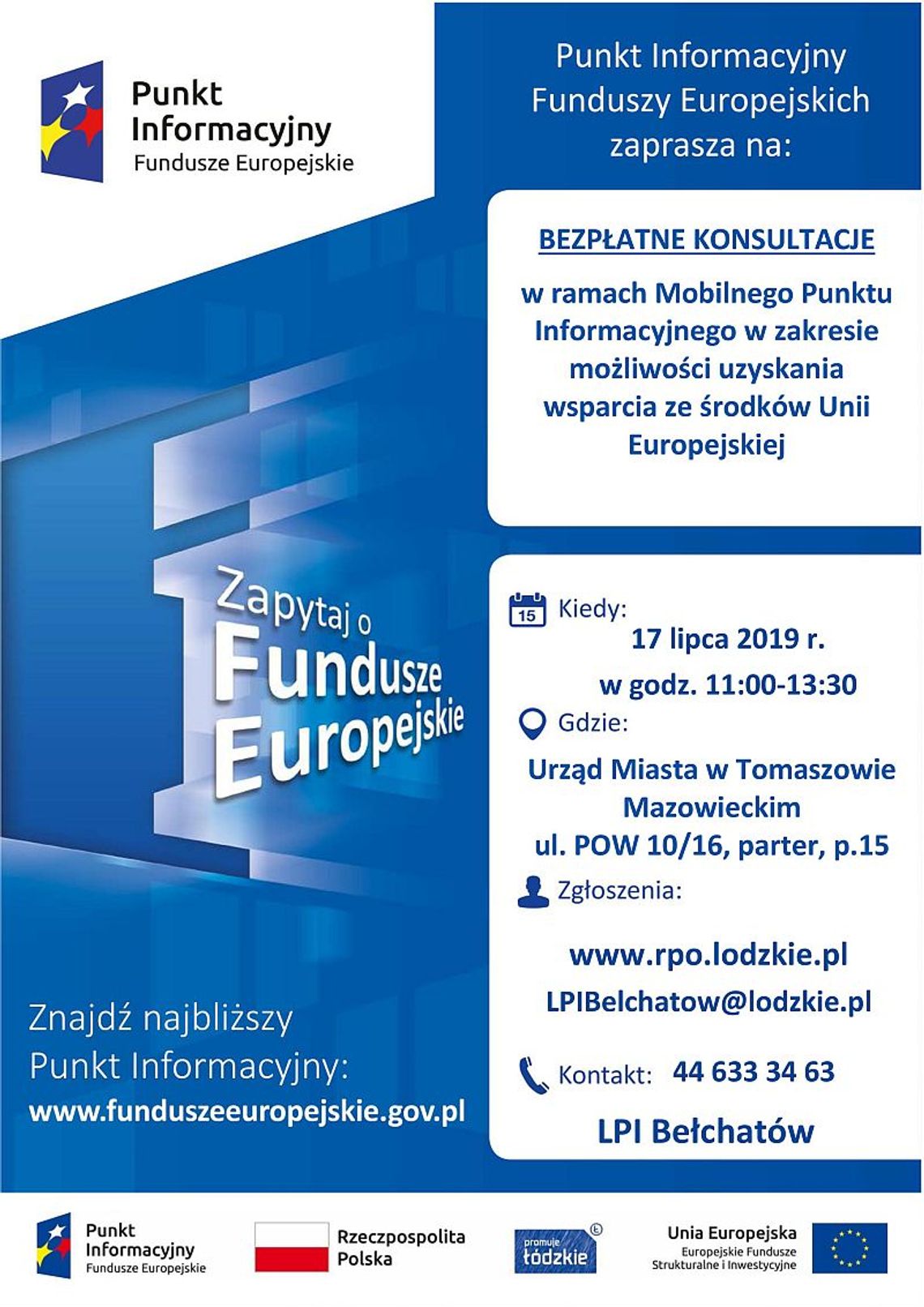  Mobilny Punkt Informacyjny Funduszy Europejskich w Tomaszowie