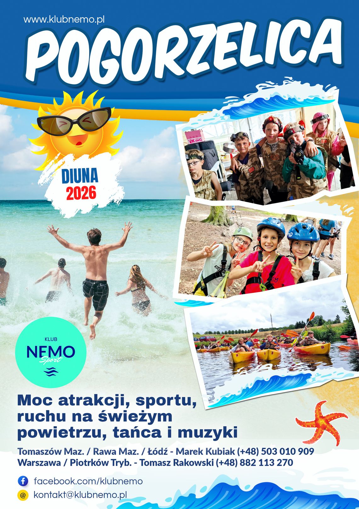 Moc atrakcji na koloni nadmorskiej z Nemo Sport.