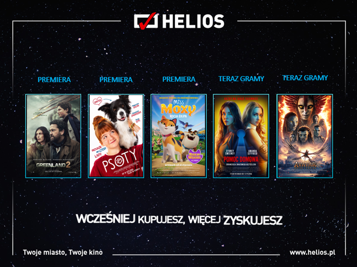 Moc filmowych nowości w kinach Helios