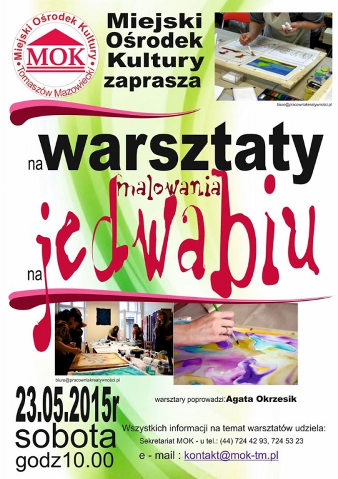 MOK ZAPRASZA NA WARSZTATY MALOWANIA NA JEDWABIU