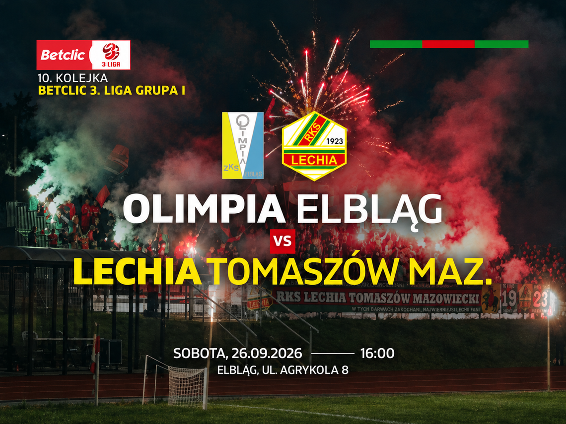 Najdalszy wyjazd jesieni. Lechia jedzie do Elbląga po przełamanie