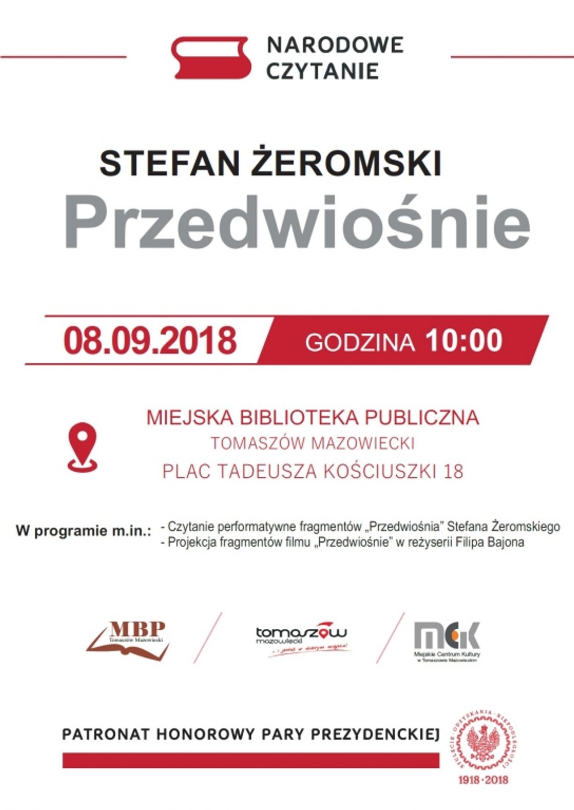 Narodowe Czytanie "Przedwiośnia"