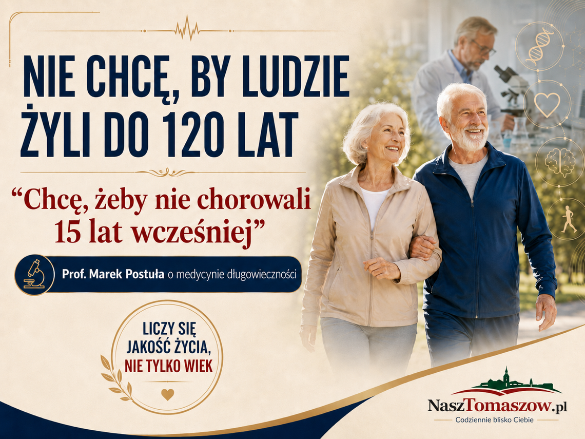 Naukowiec: nie chcę, żeby ludzie żyli do 120 lat; chcę, żeby nie chorowali 15 lat wcześniej (wywiad)