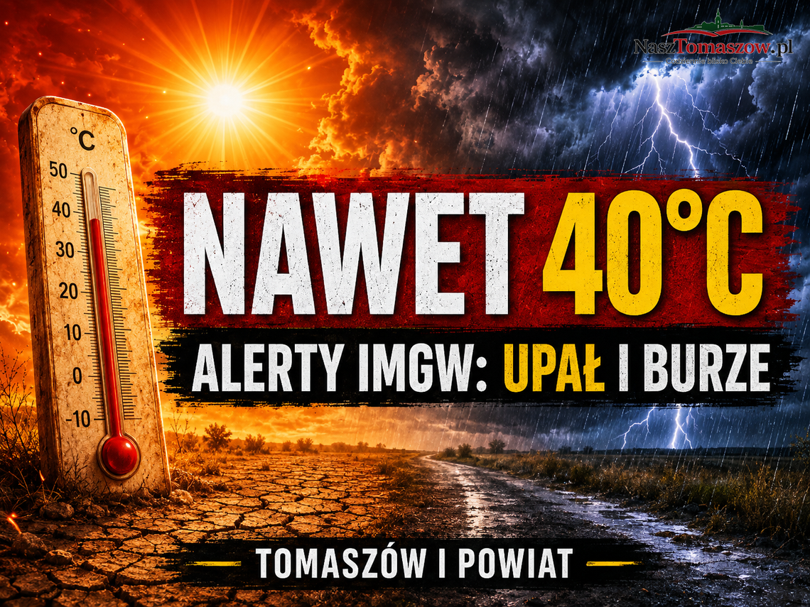 Nawet 40 stopni w Polsce. Czerwone ostrzeżenie IMGW dla Tomaszowa i powiatu Nawet 40 stopni w Polsce. Czerwone ostrzeżenie IMGW dla Tomaszowa i powiatu