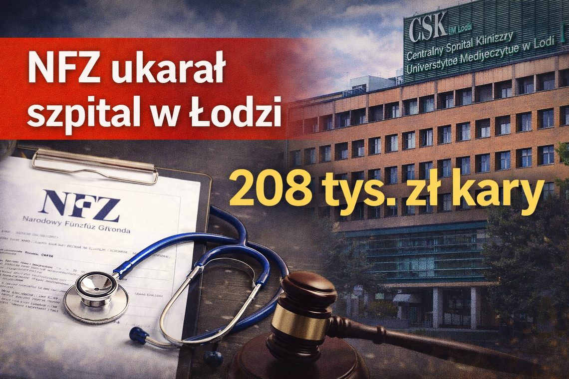 NFZ ukarał szpital w Łodzi. Ponad 200 tys. zł kary za naruszenie praw pacjentki