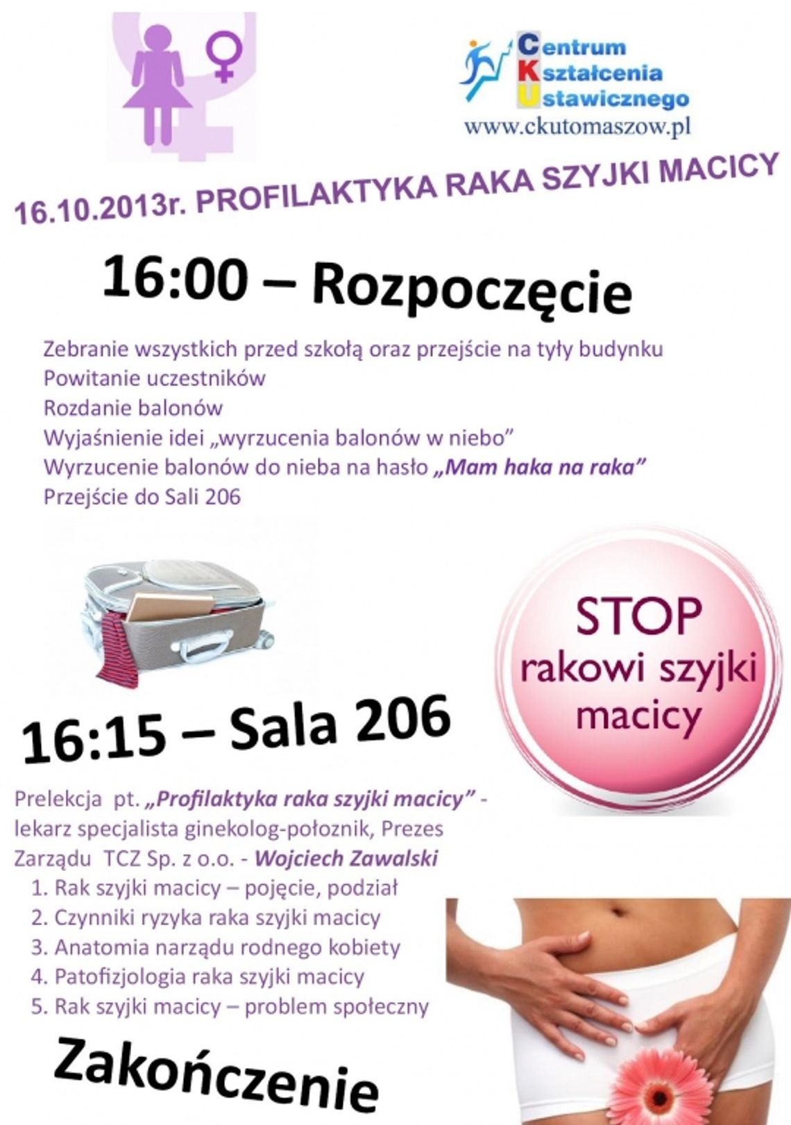 NIE DAJ SIĘ RAKOWI SZYJKI MACICY! – Akcja profilaktyczna Centrum Kształcenia Ustawicznego w Tomaszowie Mazowieckim