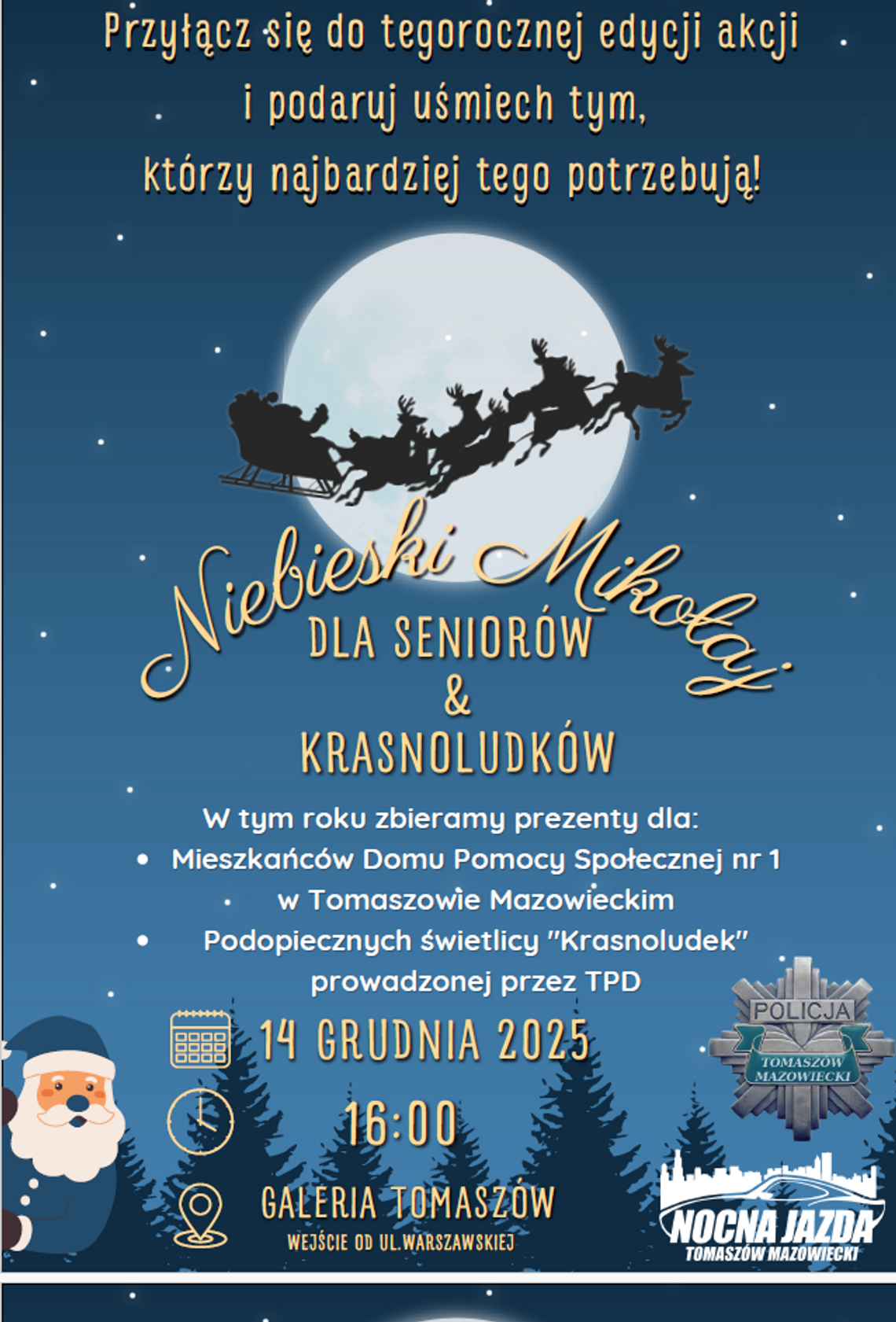 Niebieski Mikołaj 2025 – Tomaszów Mazowiecki znów pomaga dzieciom i seniorom