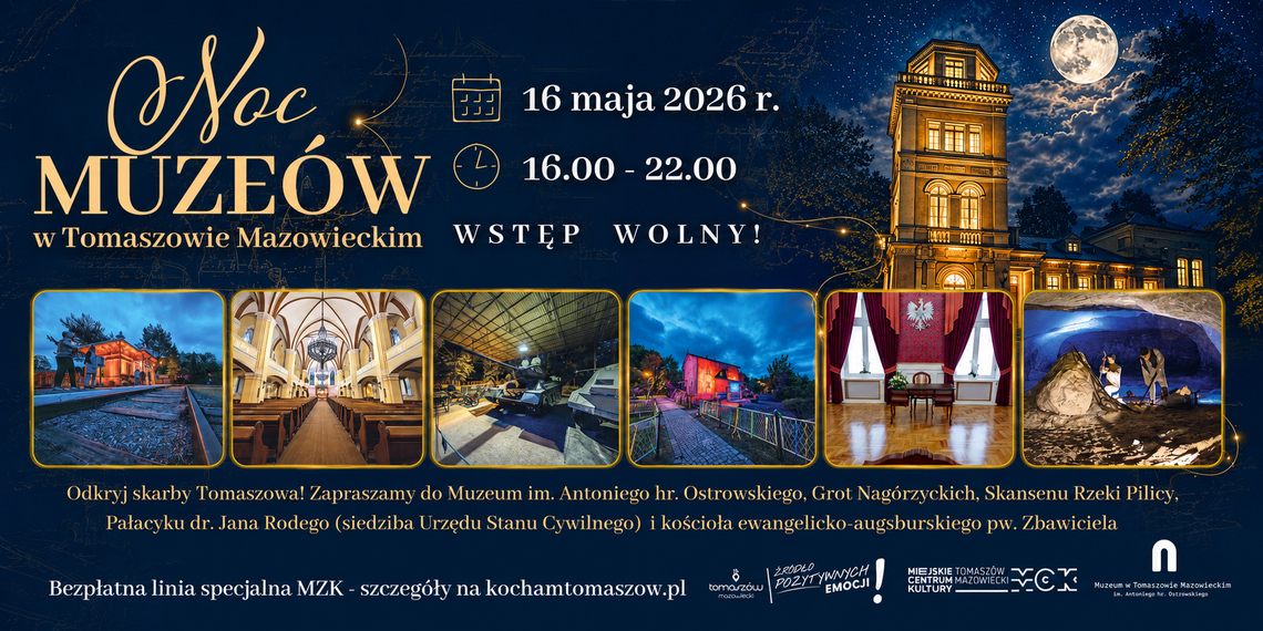 Noc Muzeów 2026 w Tomaszowie Mazowieckim. Sport, historia i miejskie skarby w jednym programie