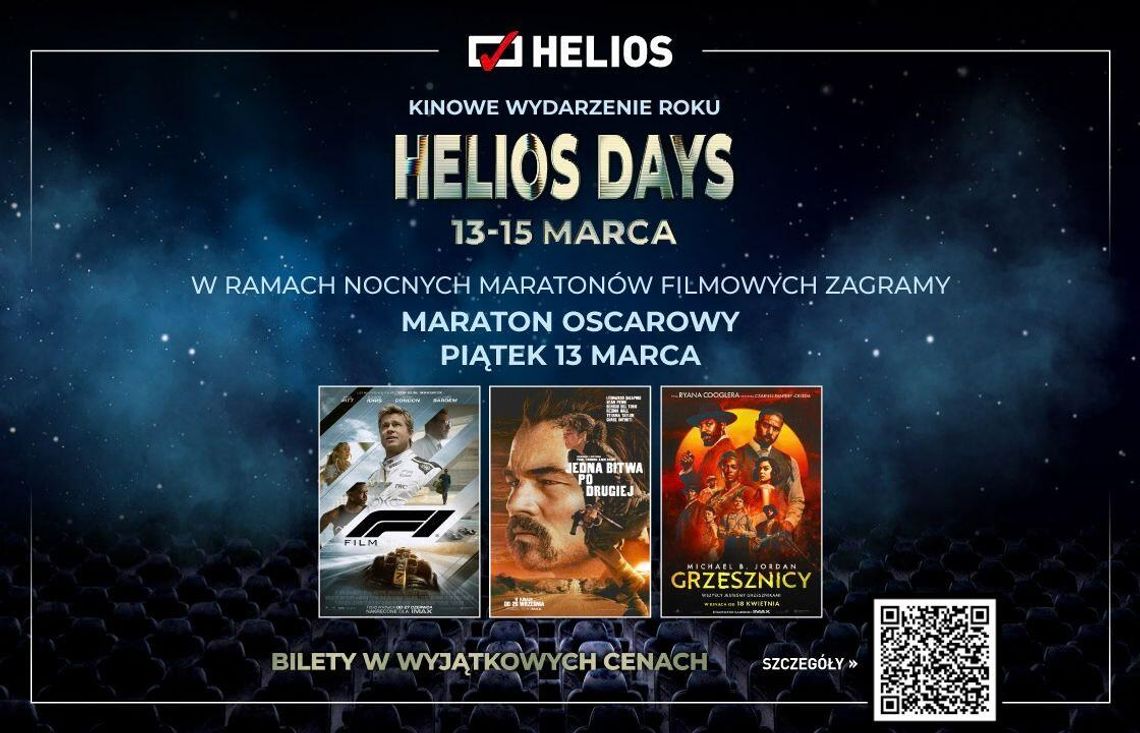 Noc pełna filmowych emocji. Helios zaprasza na Maraton Oscarowy