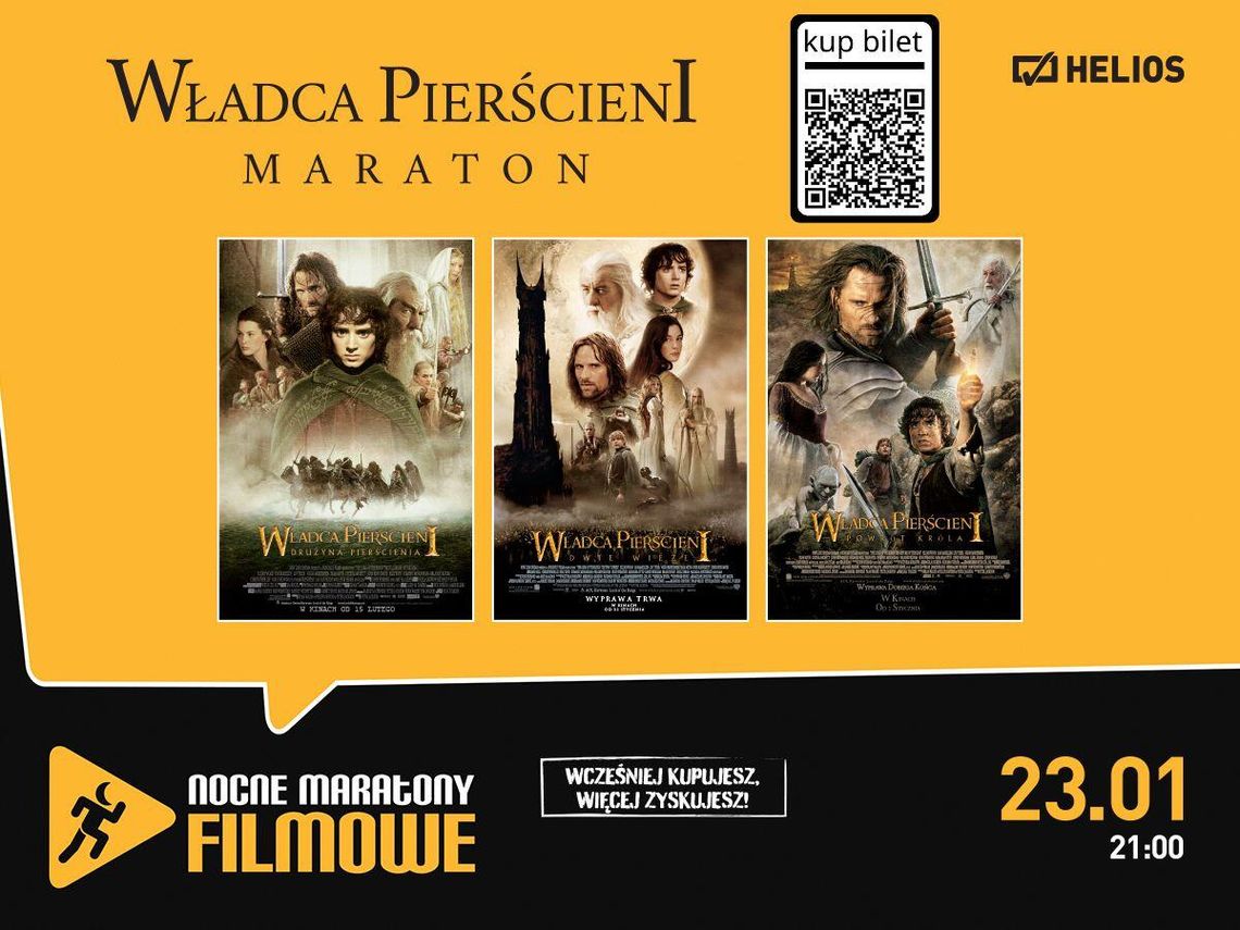 Noc w Śródziemiu w Heliosie. Maraton „Władcy Pierścieni” w wersjach reżyserskich