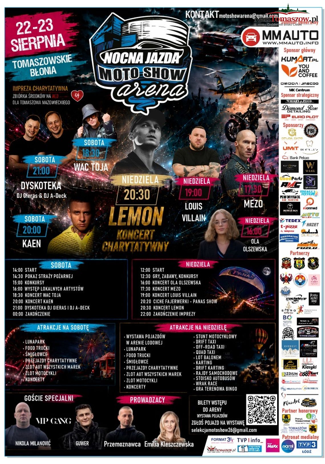 Nocna Jazda Moto Show Arena już 22 i 23 sierpnia w Tomaszowie Mazowieckim Nocna Jazda Moto Show Arena już 22 i 23 sierpnia w Tomaszowie Mazowieckim