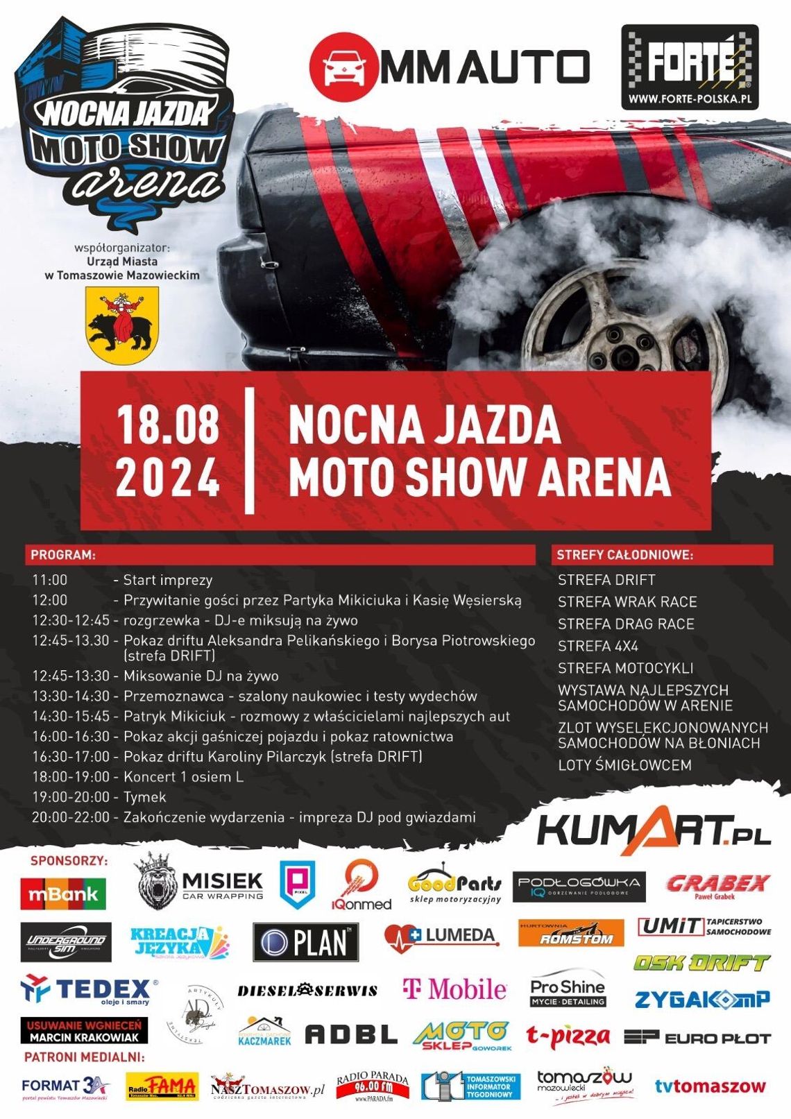 Nocna Jazda Moto Show Arena już w najbliższą niedzielę. Zapraszamy na motoryzacyjny show roku!