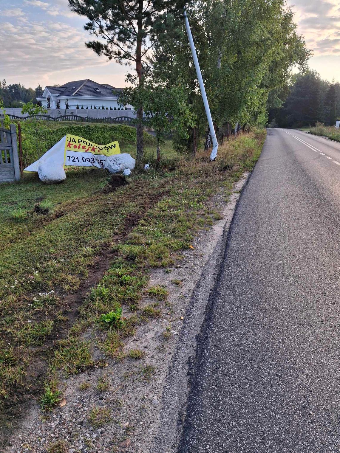 wypadek na ulicy Nagórzyckiej w Tomaszowie