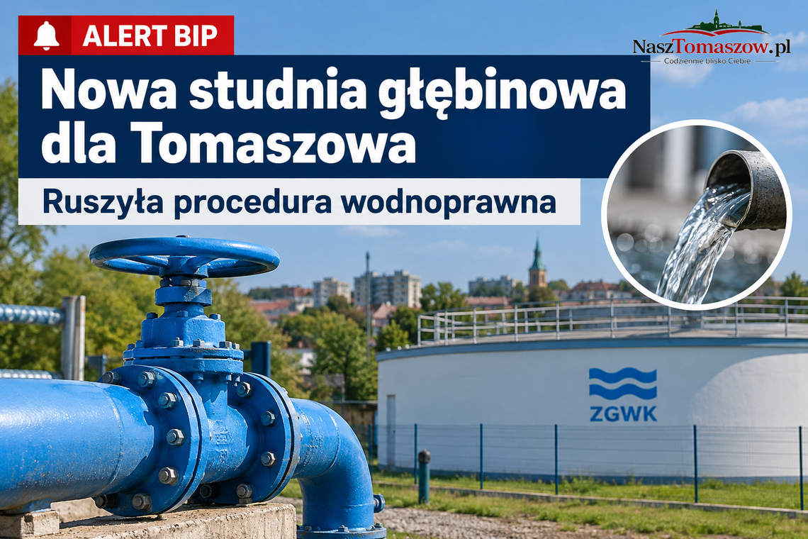 Nowa studnia głębinowa dla Tomaszowa. Miasto chce sięgnąć po kolejne zasoby wody Nowa studnia głębinowa dla Tomaszowa. Miasto chce sięgnąć po kolejne zasoby wody