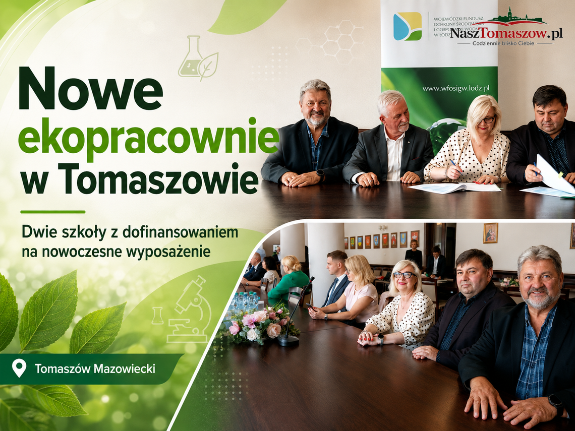 Nowe ekopracownie w Tomaszowie. Dwie szkoły z dofinansowaniem na nowoczesne wyposażenie Nowe ekopracownie w Tomaszowie. Dwie szkoły z dofinansowaniem na nowoczesne wyposażenie