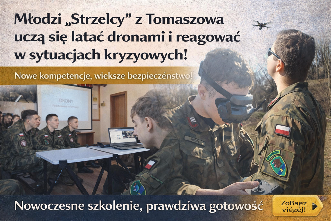 Nowe kompetencje, realne bezpieczeństwo. Tomaszowscy „Strzelcy” inwestują w przyszłość