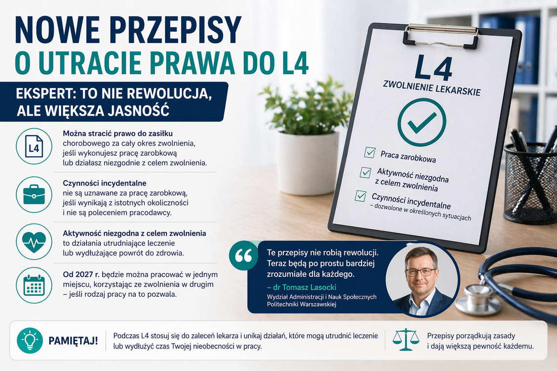 Nowe zasady dotyczące L4 bez rewolucji: przepisy porządkują to, co już wynikało z orzecznictwa