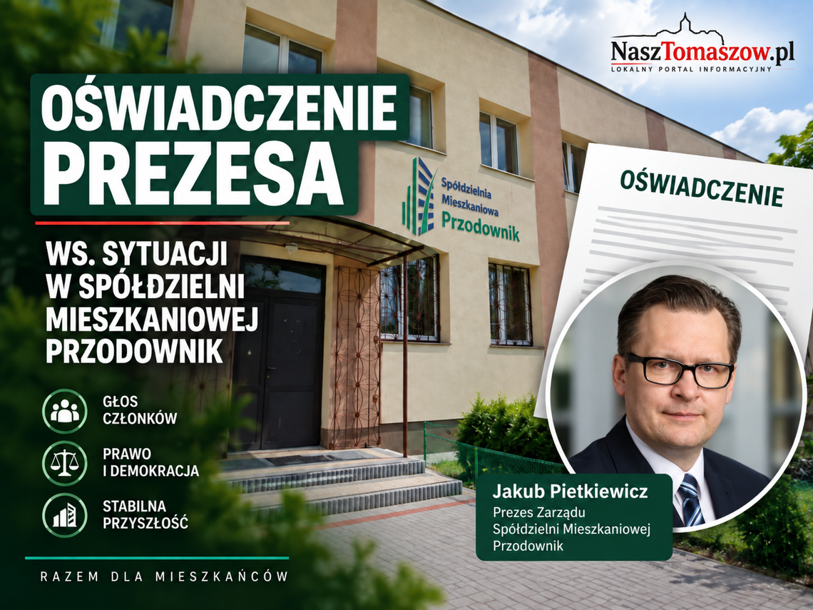 Nowy prezes SM Przodownik zapowiada audyt i porządkowanie spraw po burzliwym walnym w Tomaszowie Mazowieckim