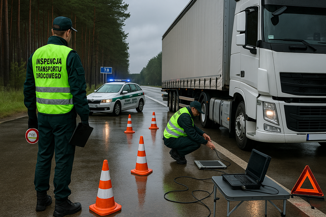 Nowy punkt kontroli ciężarówek w Bronisławowie: krok w stronę większego bezpieczeństwa na drodze wojewódzkiej 713!