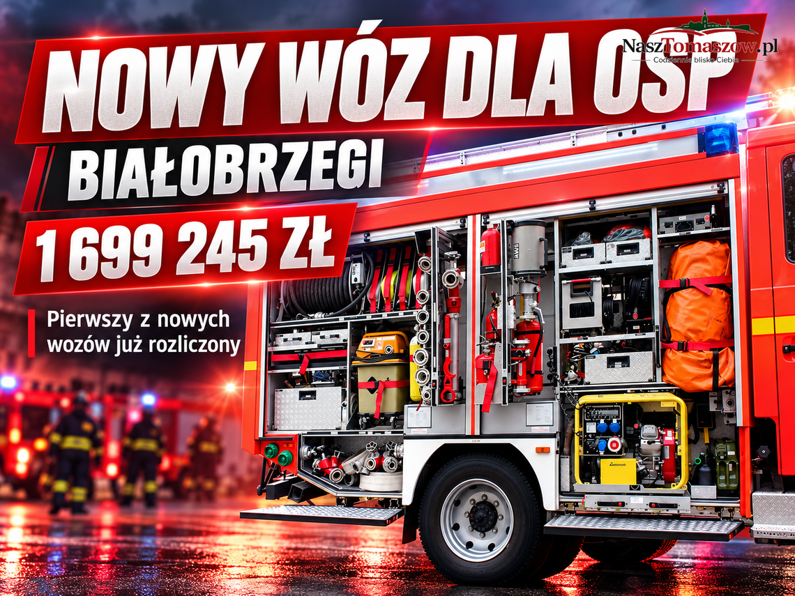 Nowy wóz dla OSP Białobrzegi już rozliczony. Koszt: 1 699 245 zł Nowy wóz dla OSP Białobrzegi już rozliczony. Koszt: 1 699 245 zł