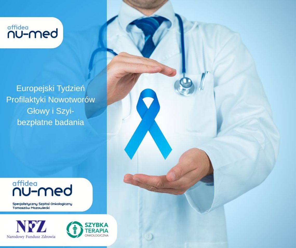 Nu-Med zaprasza na bezpłatne badania w Europejskim Tygodniu Profilaktyki Nowotworów Głowy i Szyi