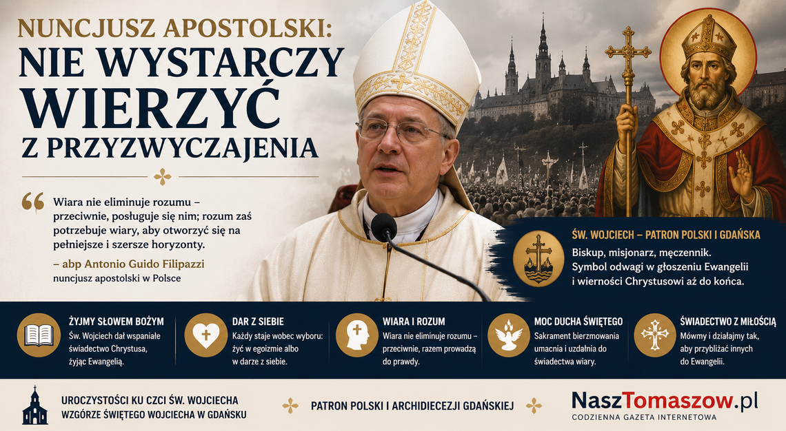 Nuncjusz apostolski: nie wystarczy wierzyć z przyzwyczajenia