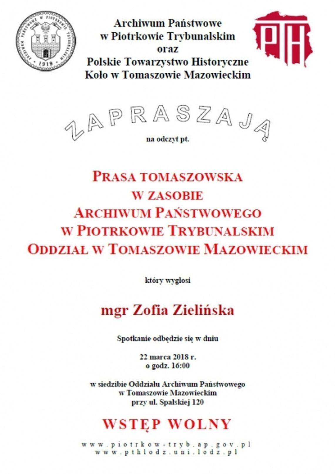 O tomaszowskiej prasie słów kilka O tomaszowskiej prasie słów kilka