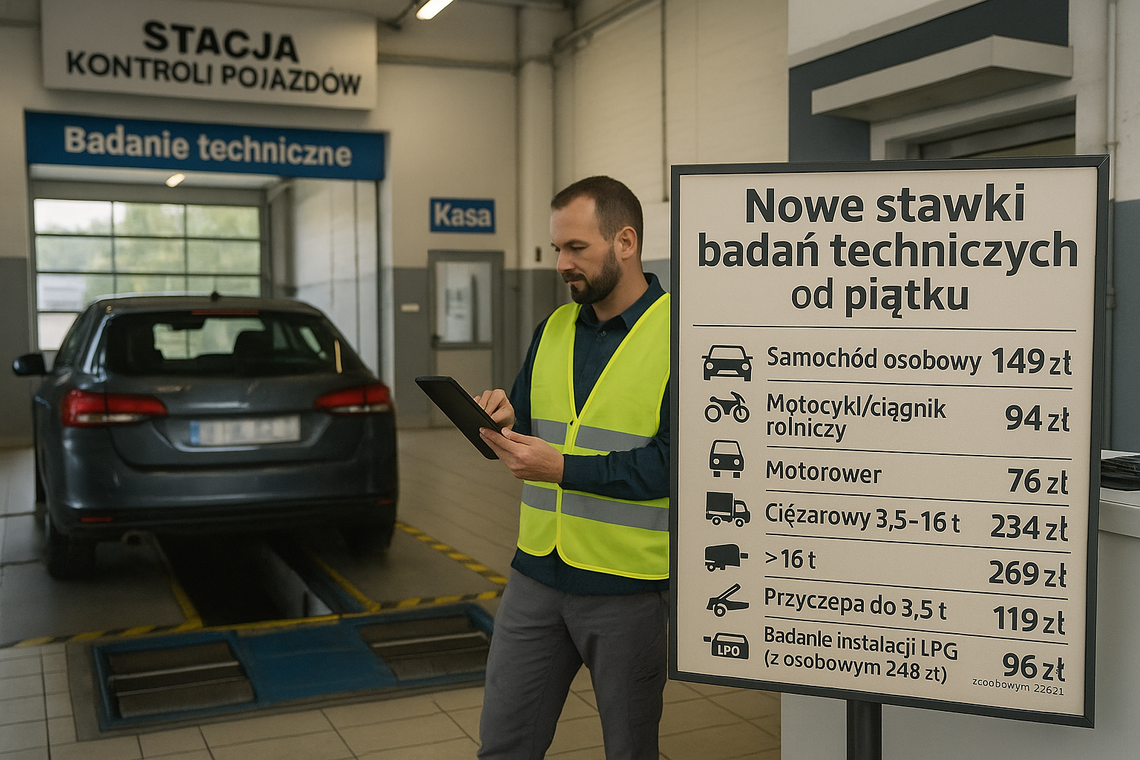 Od piątku obowiązują wyższe opłaty za obowiązkowe badanie techniczne pojazdów