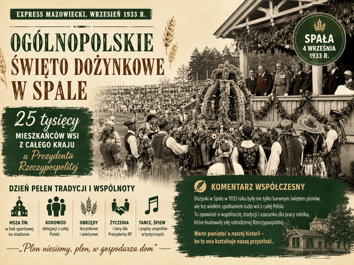 Ogólnopolskie Święto Dożynkowe w Spale. 25 tysięcy mieszkańców wsi z całego kraju u Prezydenta Rzeczypospolitej