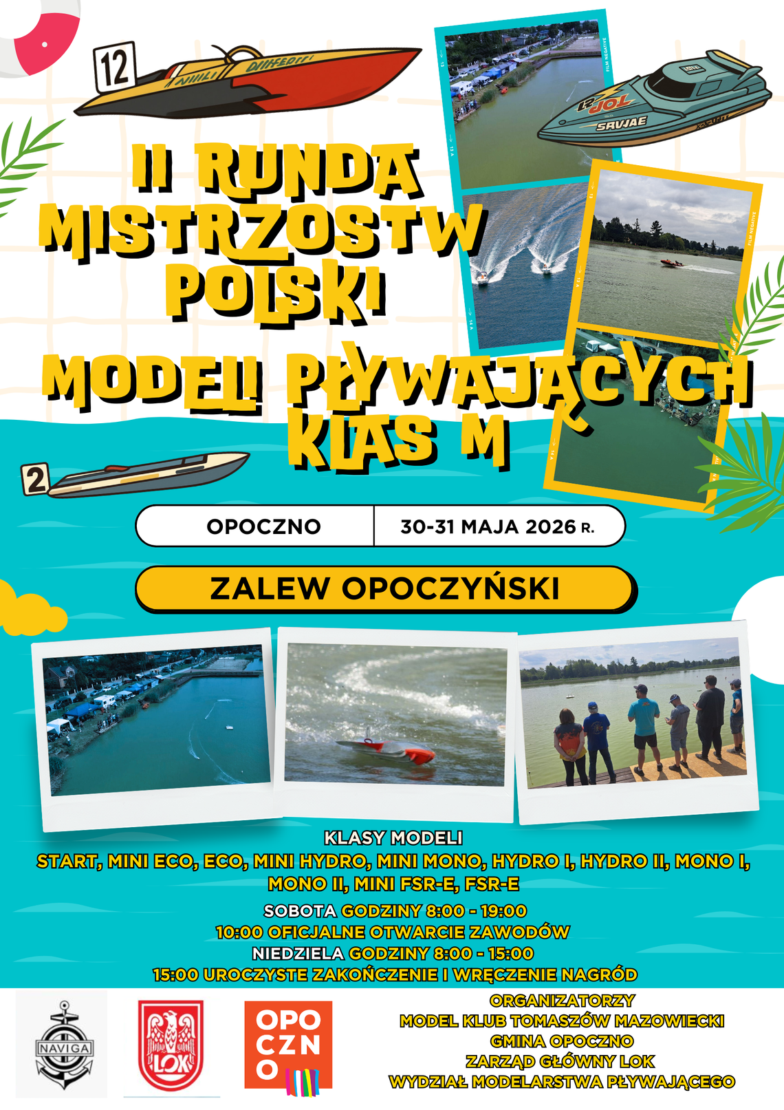 Opoczno zaprasza na II rundę Mistrzostw Polski modeli pływających klas M
