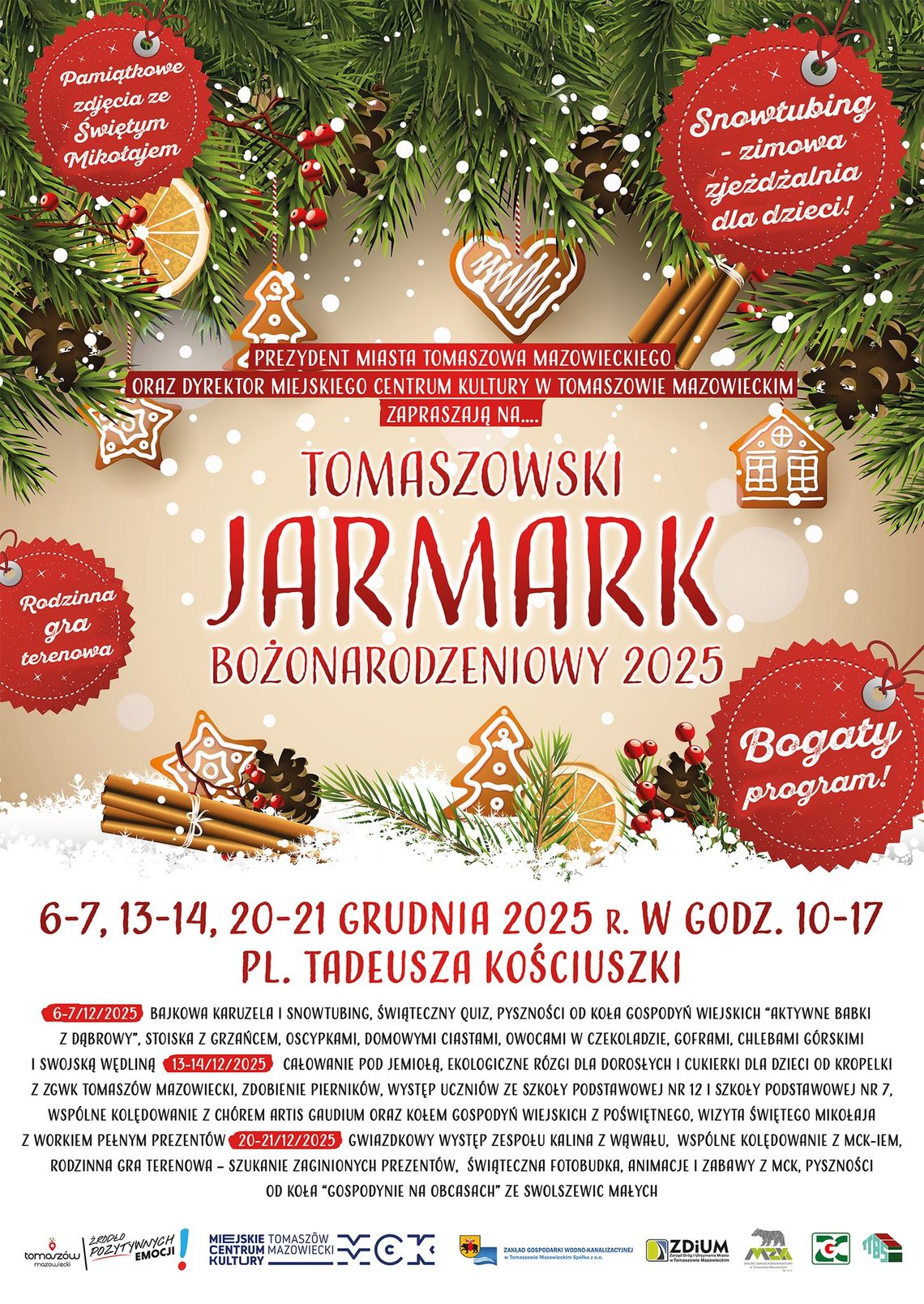 Ostatni Jarmark Bożonarodzeniowy w Tomaszowie już w ten weekend! Ostatni Jarmark Bożonarodzeniowy w Tomaszowie już w ten weekend!