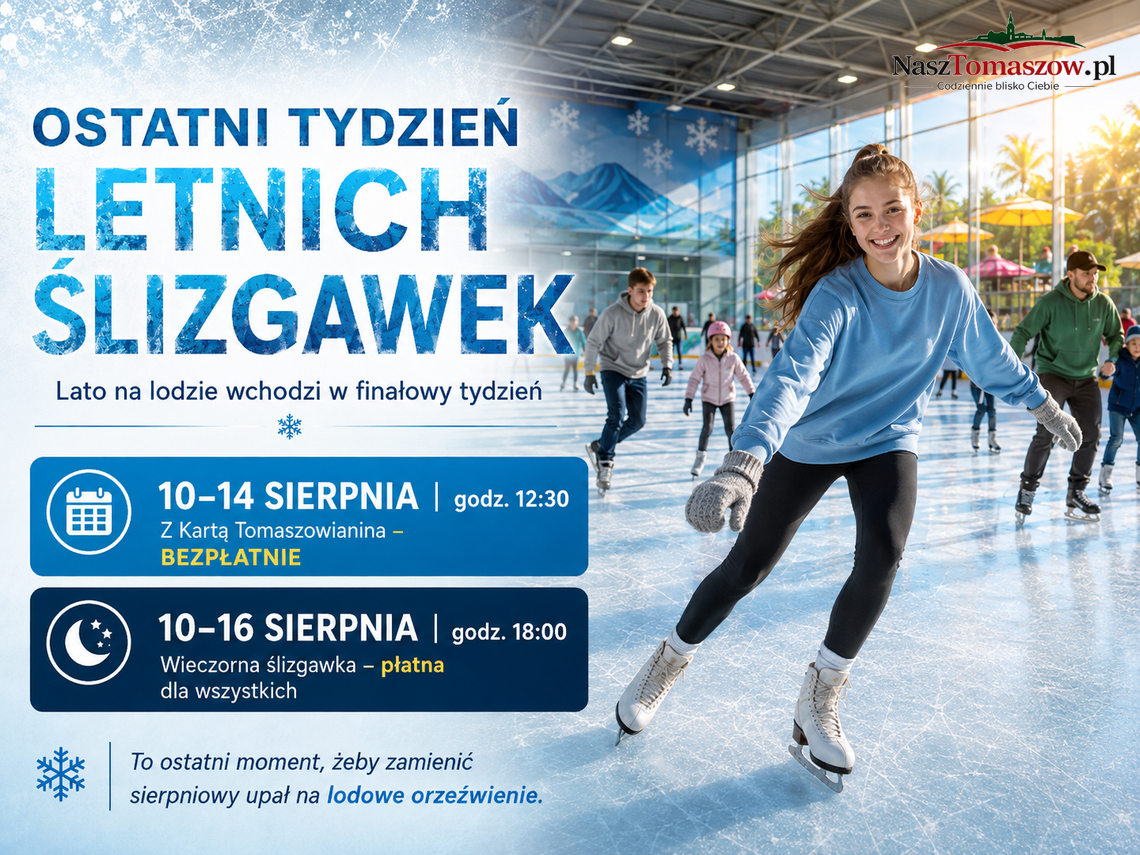 Ostatni tydzień letnich ślizgawek. W sierpniu można jeszcze wskoczyć na lód Ostatni tydzień letnich ślizgawek. W sierpniu można jeszcze wskoczyć na lód