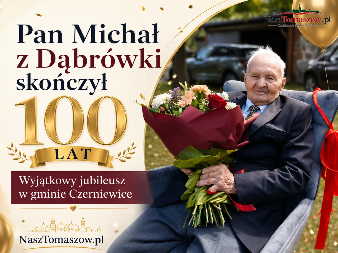 Pan Michał z Dąbrówki skończył 100 lat. Wyjątkowy jubileusz w gminie Czerniewice