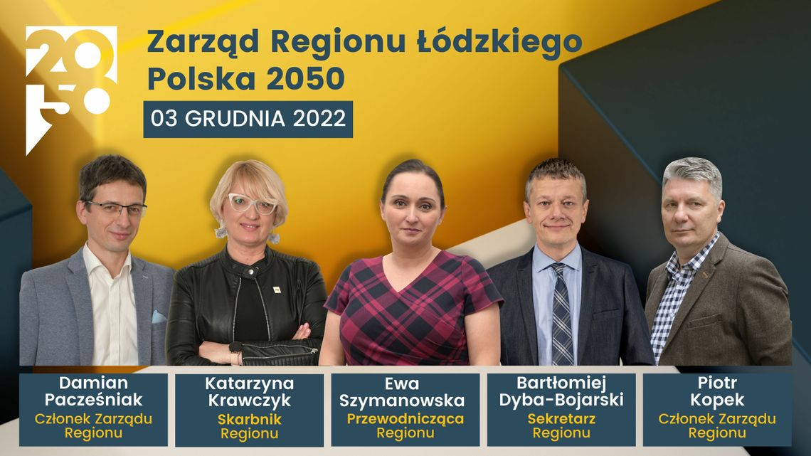 Partia Polska 2050 Szymona Hołowni wybrała Zarząd Regionu Łódzkiego.