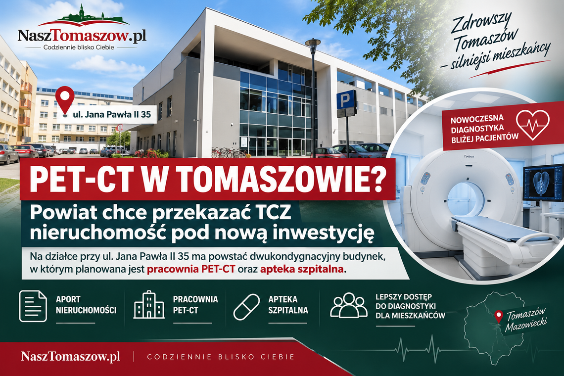 PET-CT w Tomaszowie? Powiat chce przekazać TCZ nieruchomość pod nową inwestycję PET-CT w Tomaszowie? Powiat chce przekazać TCZ nieruchomość pod nową inwestycję